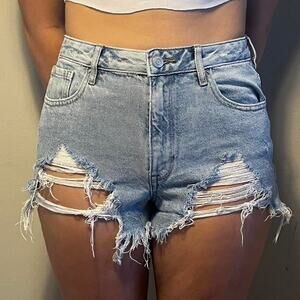 High waisted festival blue denim